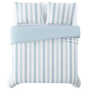 Truly Soft -  3pc Full/Queen Aiden Striped Duvet Cove Blue